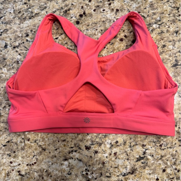 Athleta bright Pink Sports Bra Racerback size medium - Picture 2 of 3